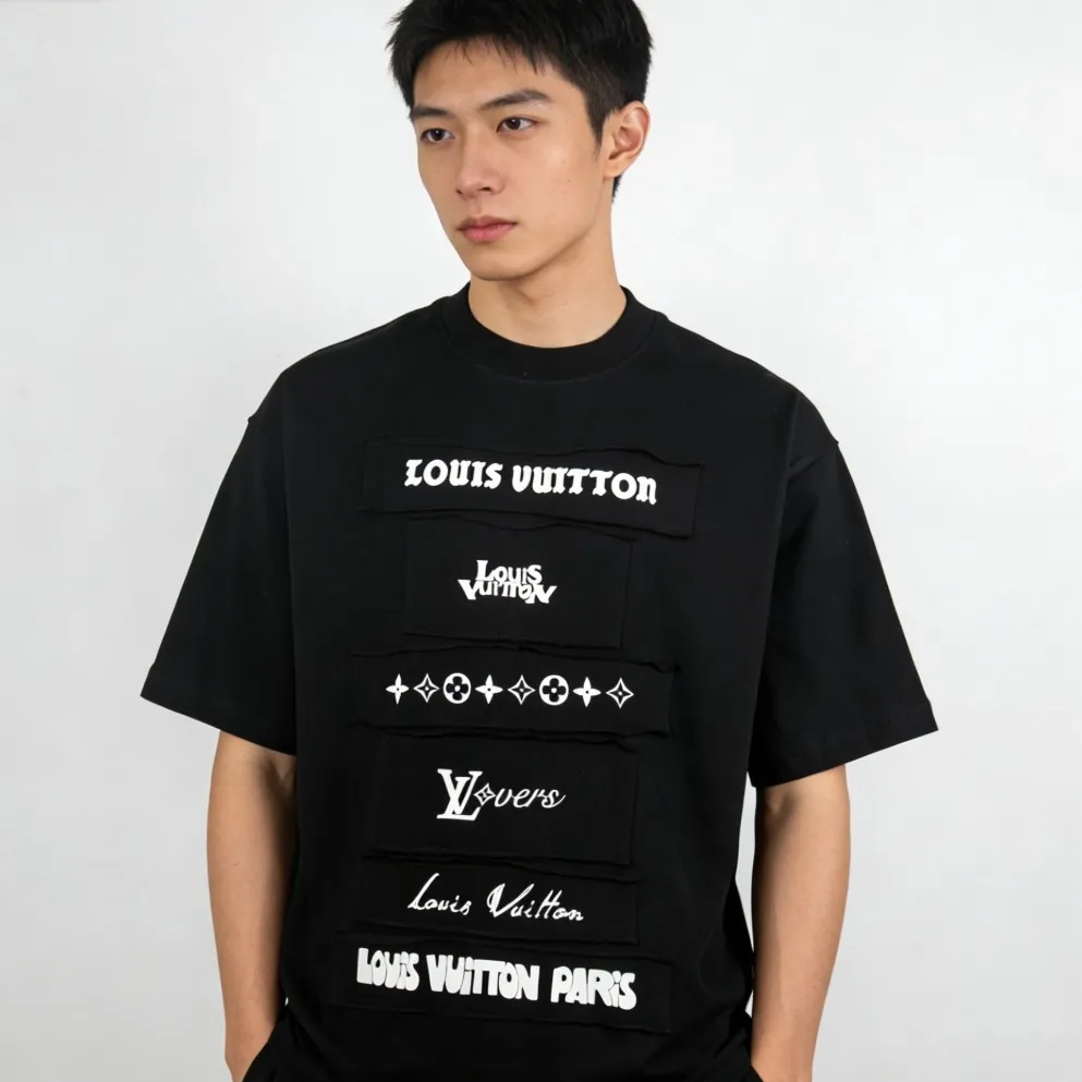 Louis Vuitton/Louis Vuitton 26ss multi-label patch short sleeves